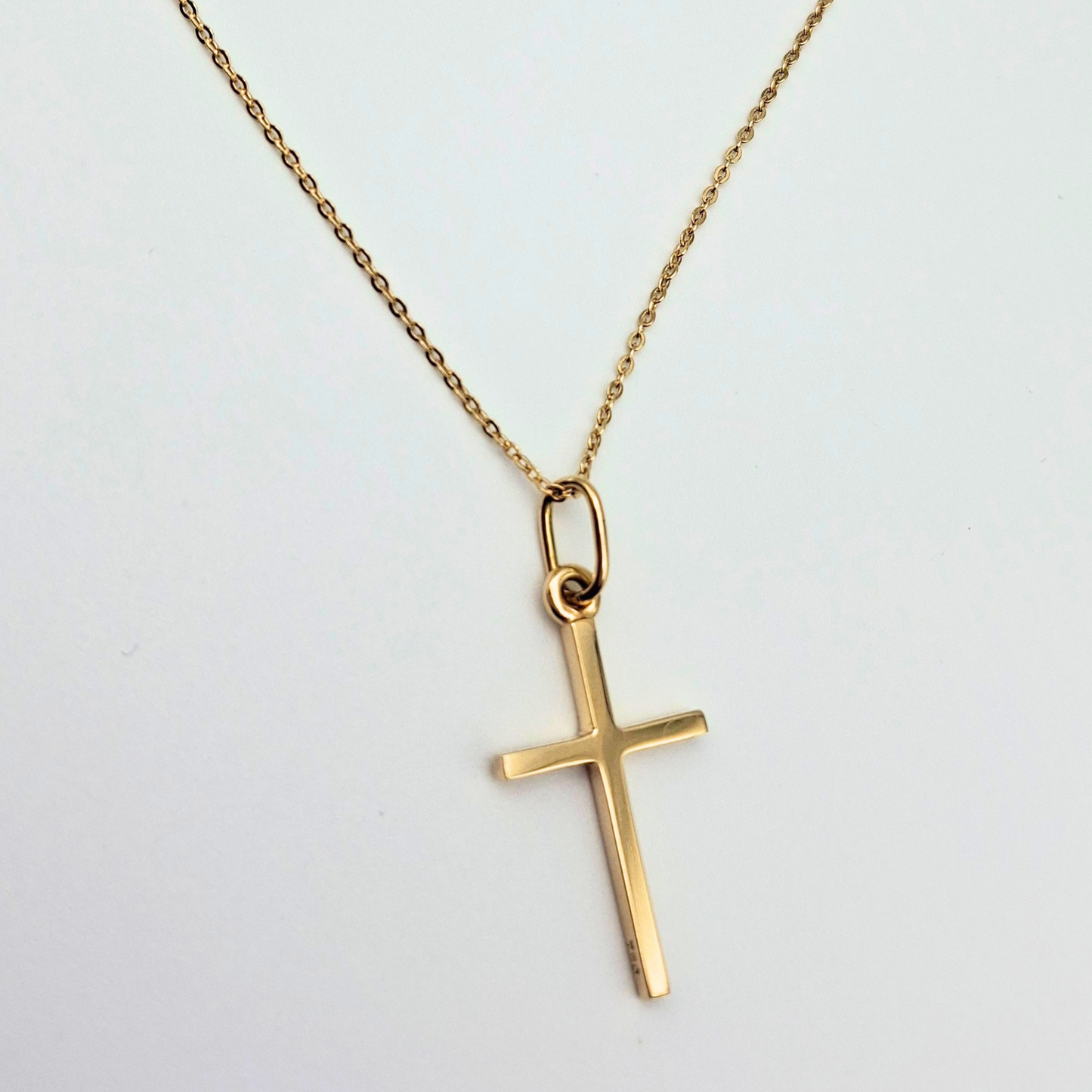 Collar oro italiano 18k, cruz 2