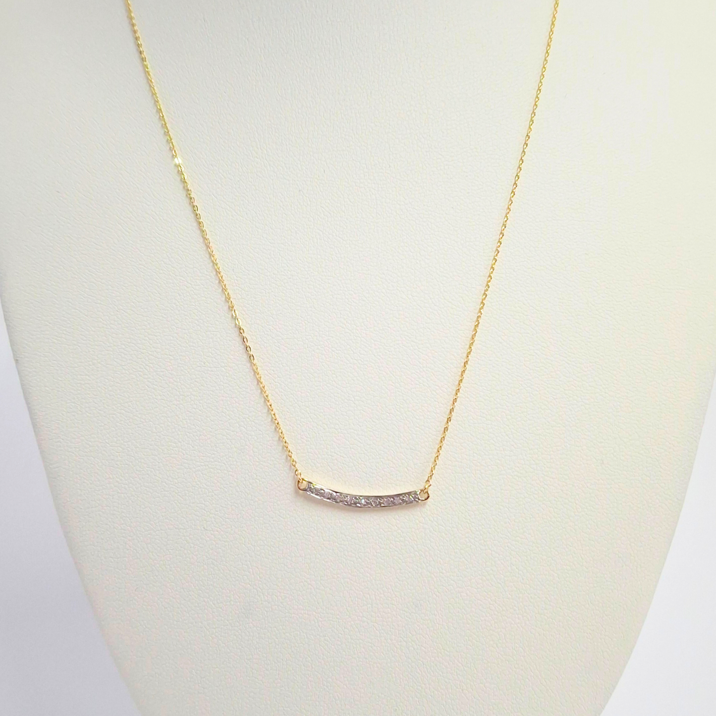 Collar oro italiano 18k, brillantes Swarovski