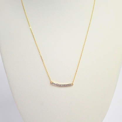 Collar oro italiano 18k, brillantes Swarovski