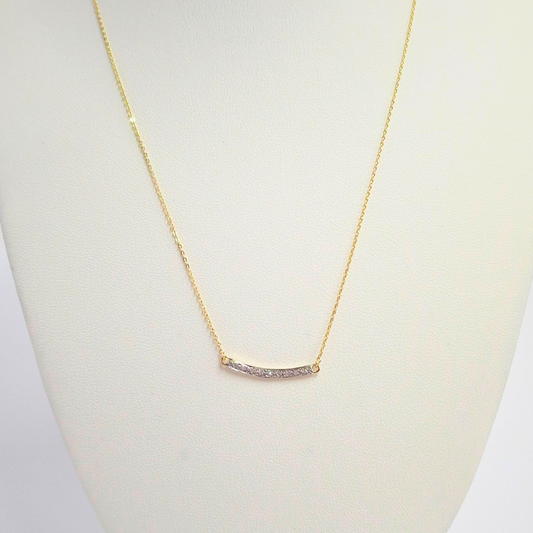 Collar oro italiano 18k, brillantes Swarovski