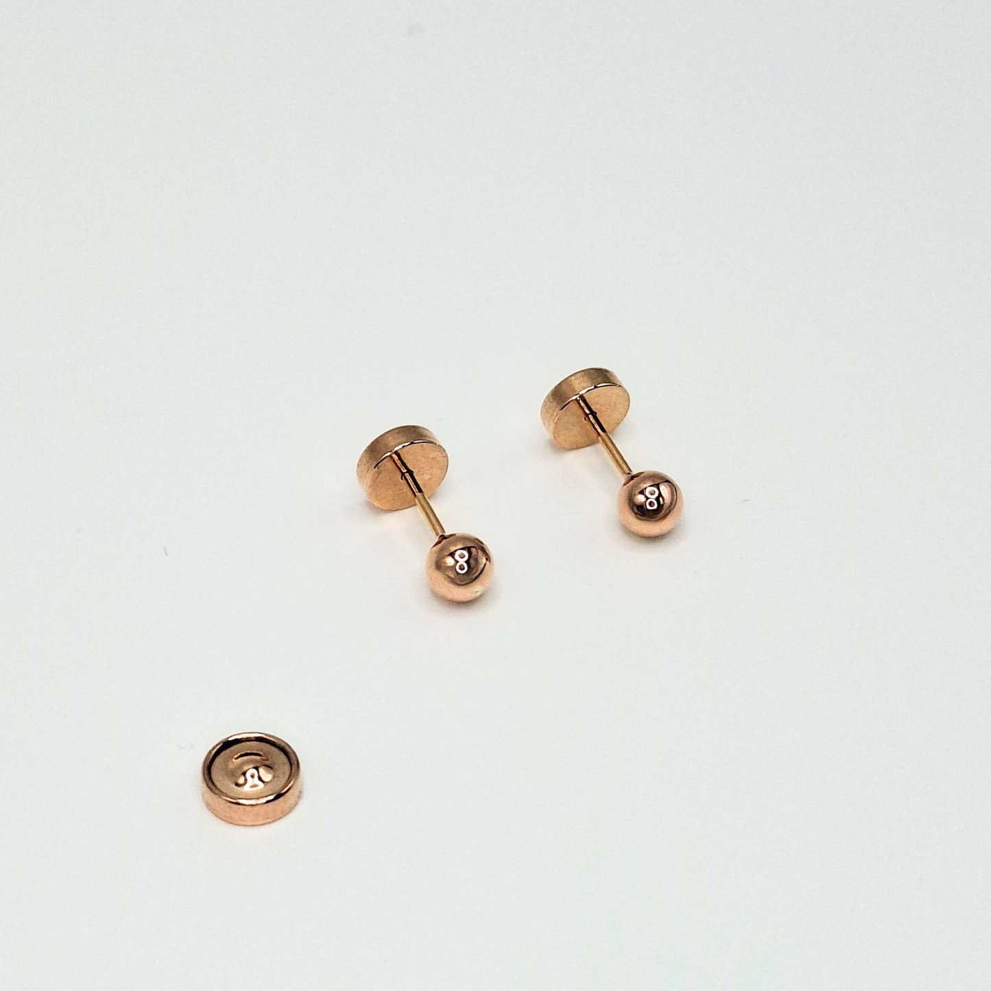 Aros abridores para bebé y niña de oro laminado 20k modelo bolita