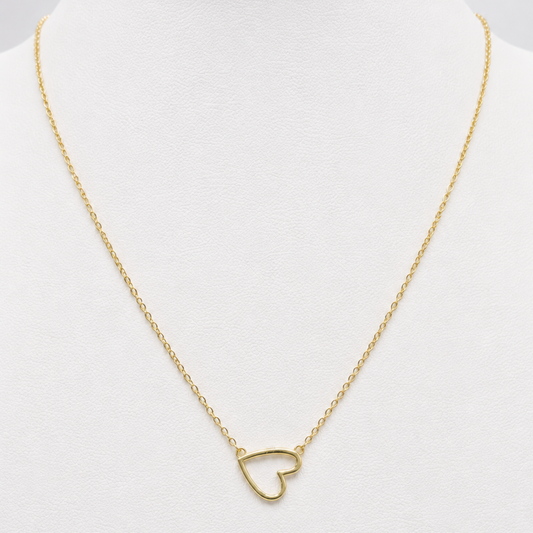 Collar Corazón Plata 925 dorado