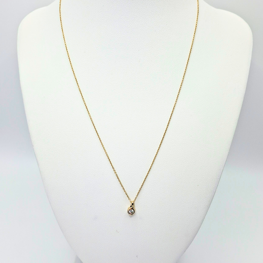 Collar punto de luz valier, oro italiano 18k.