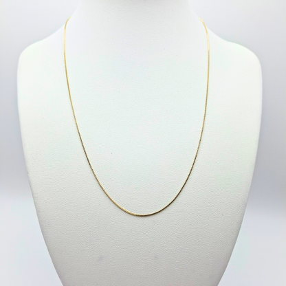 Cadena Veneciana oro italiano 18k, 45 cm ajustable a 40cm
