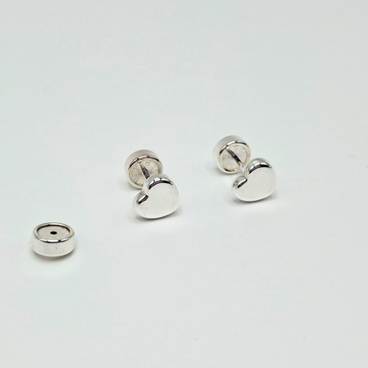 Aros Abridores Corazón de plata