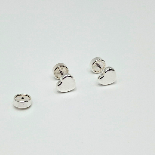 Aros Abridores Corazón de plata