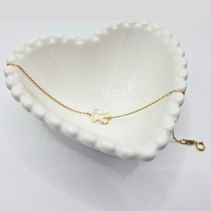 Pulsera oso, 18K oro italiano