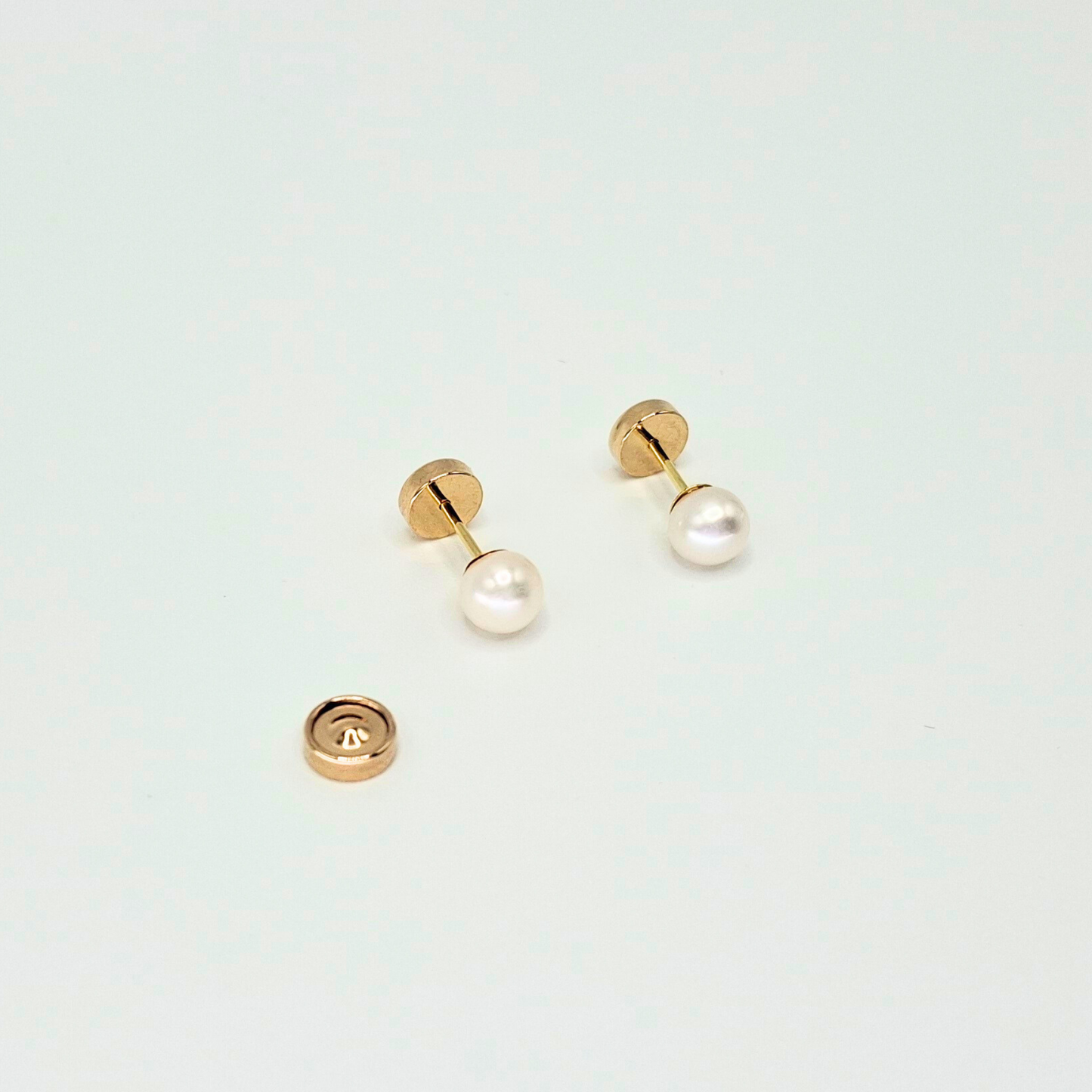 Aros abridores para bebé y niña de oro 18k y perla cultivada