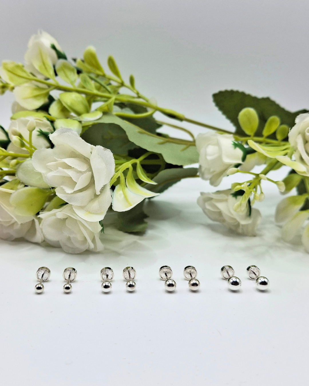 Aros Abridores Bolita de plata