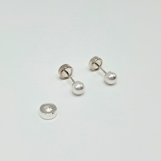 Aros Abridores Perla de plata