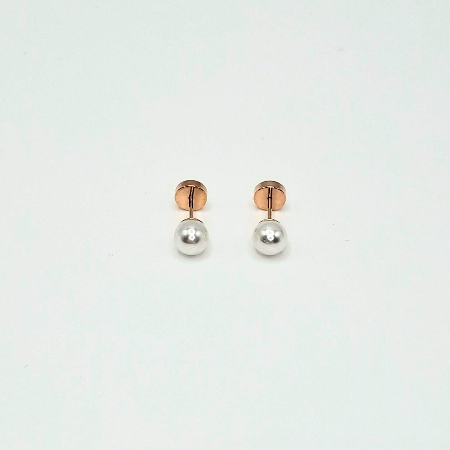 Aros abridores para bebé  y niña laminado en oro 20k modelo perla.