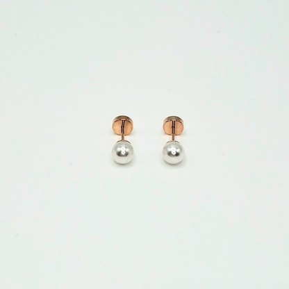 Aros abridores para bebé  y niña laminado en oro 20k modelo perla.