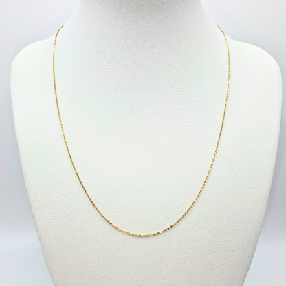 Cadena forzatina 45 cm, oro italiano 18k