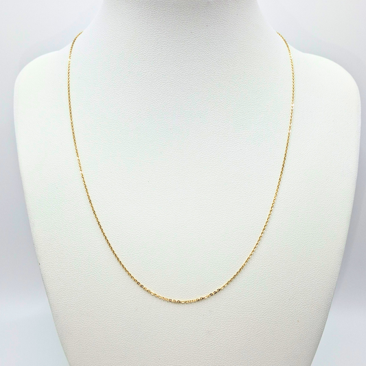 Cadena forzatina 45 cm, oro italiano 18k