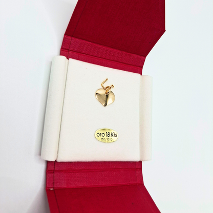 Colgante corazón de oro 18k