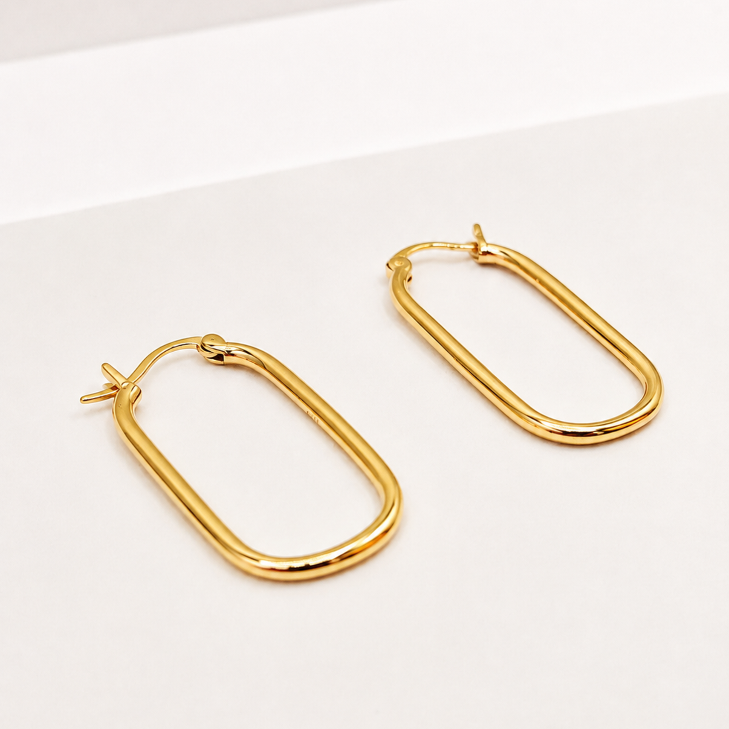 Aros Oval Plata 925 dorado