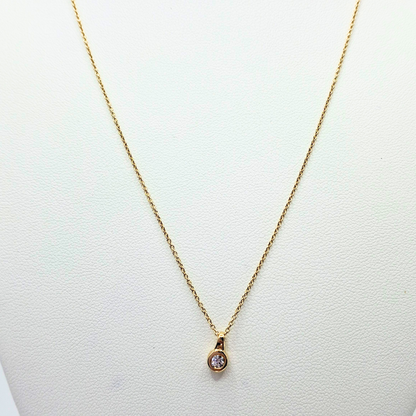 Collar punto de luz valier, oro italiano 18k.