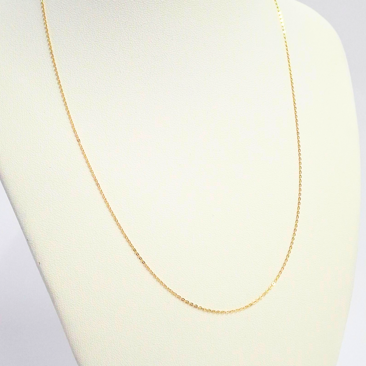 Cadena forzatina oro 18k, ajustable 45 y 40 cm