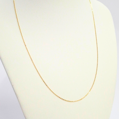 Cadena forzatina oro 18k, ajustable 45 y 40 cm