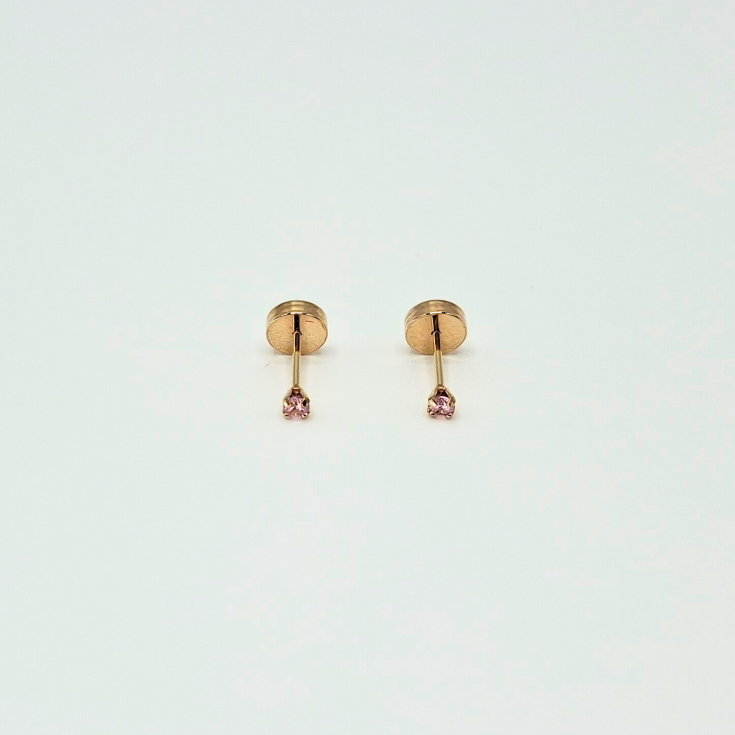 Aros abridores para bebé y niña, modelo grifa P rosa, oro 18k