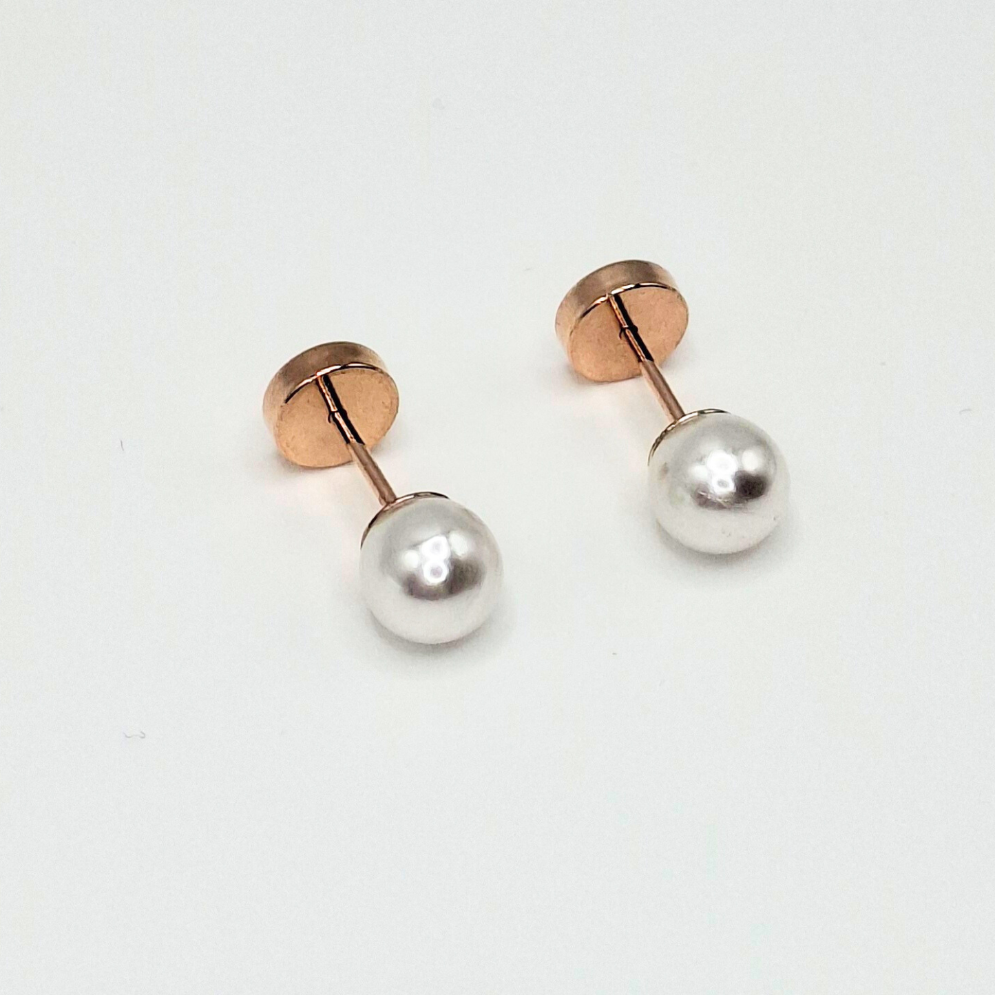 Aros abridores para bebé  y niña laminado en oro 20k modelo perla.
