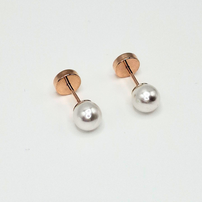 Aros abridores para bebé  y niña laminado en oro 20k modelo perla.