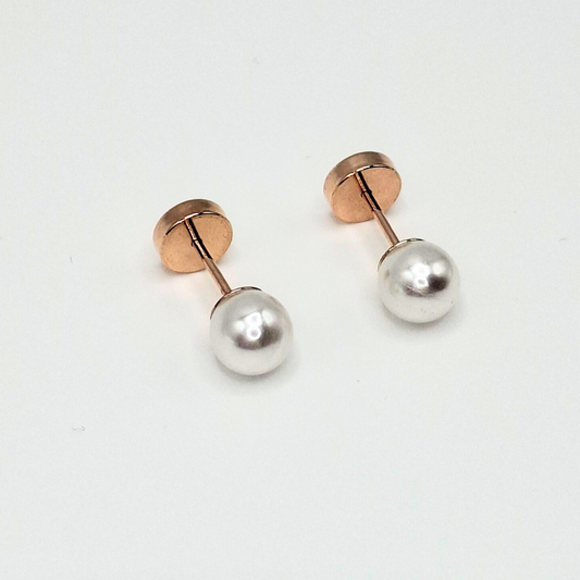Aros abridores para bebé  y niña laminado en oro 20k modelo perla.
