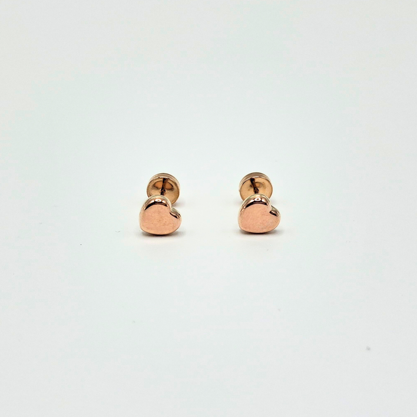 Aros abridores para bebé y niña, oro laminado 20k modelo corazón