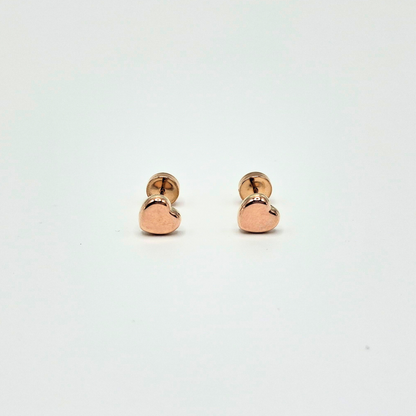 Aros abridores para bebé y niña, oro laminado 20k modelo corazón