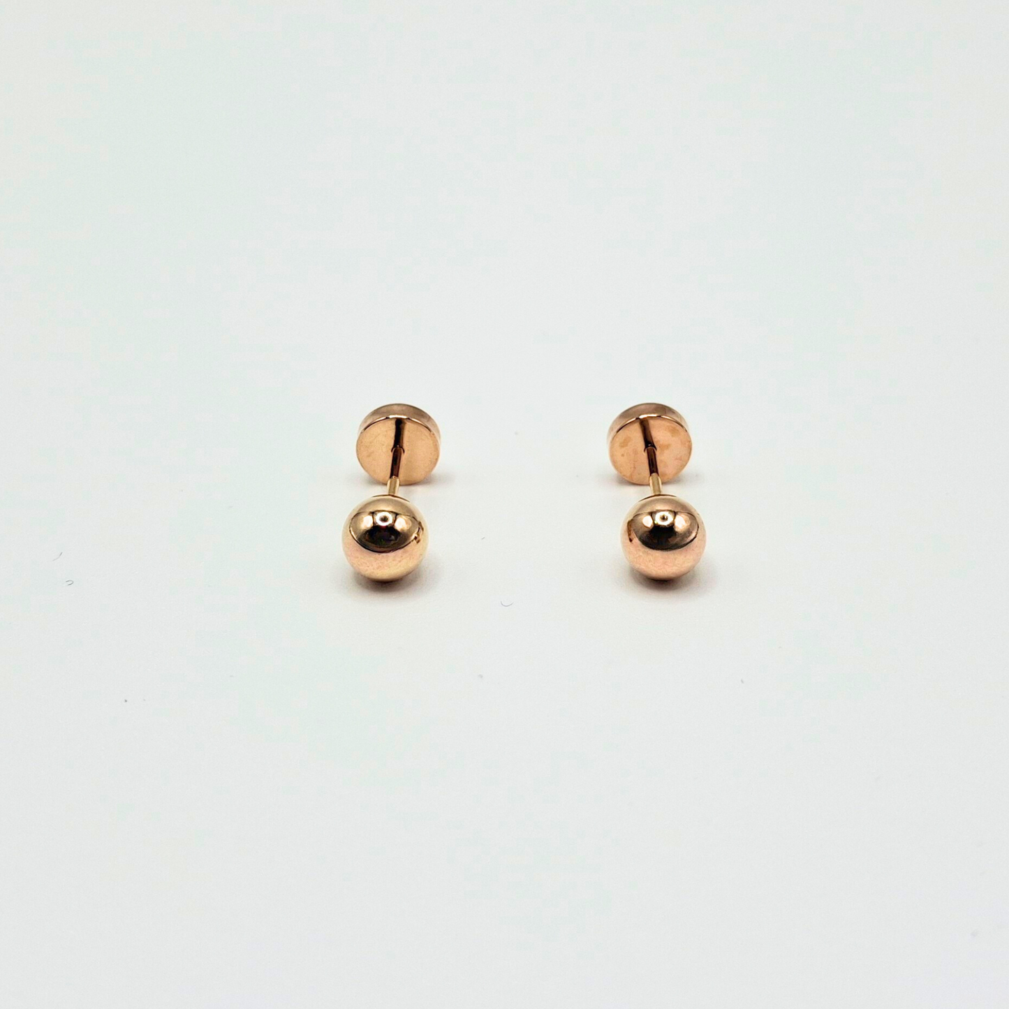 Aros abridores para bebé y niña de oro laminado 20k modelo bolita