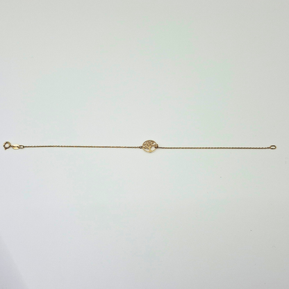 Pulsera árbol de la vida, 18K oro italiano