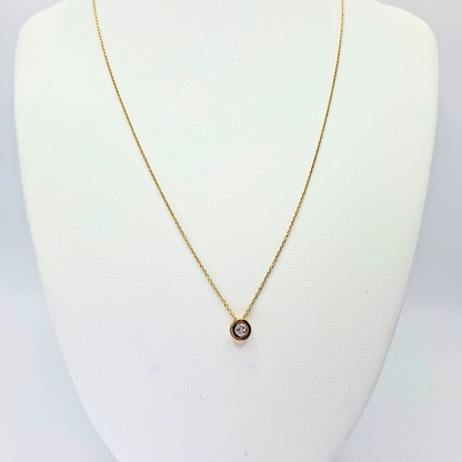 Collar punto de luz, oro italiano 18k