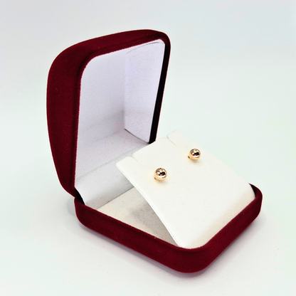 Aros abridores para bebé y niña de oro laminado 20k modelo bolita