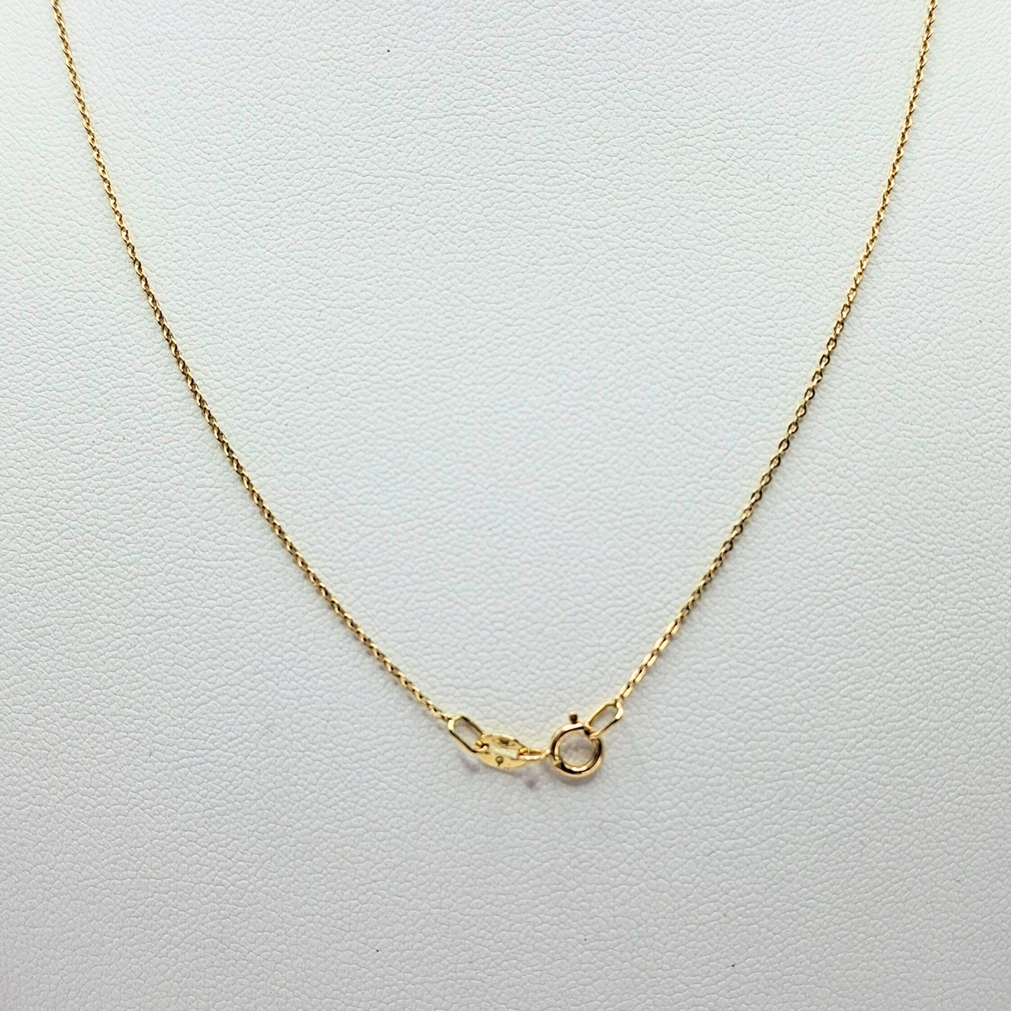 Collar modelo nudo de bruja oro 18k, cadena forzatina 45 cm