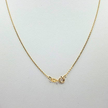 Collar modelo nudo de bruja oro 18k, cadena forzatina 45 cm