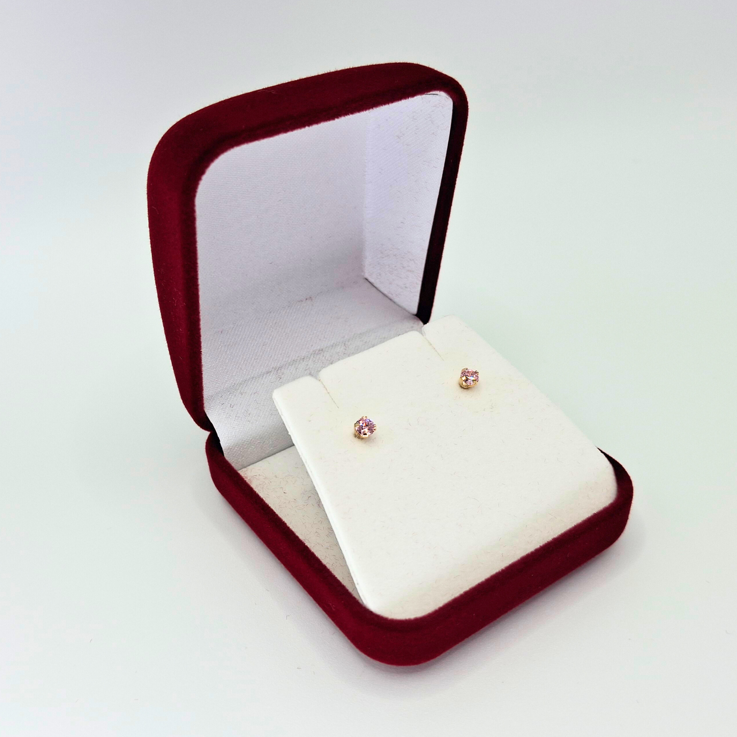 Aros abridores para bebé y niña, modelo grifa M rosa, oro 18k