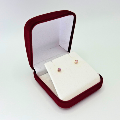 Aros abridores para bebé y niña, modelo grifa M rosa, oro 18k