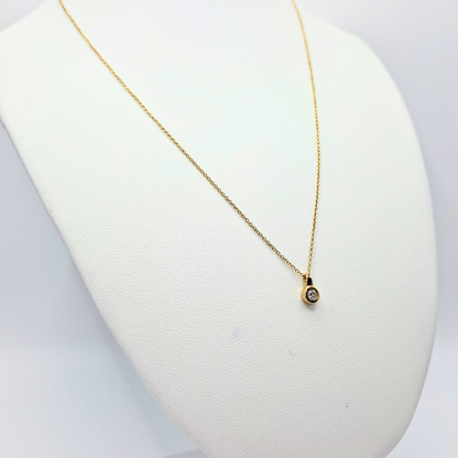 Collar punto de luz valier, oro italiano 18k.