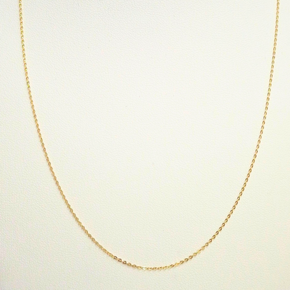 Cadena forzatina oro 18k, ajustable 45 y 40 cm