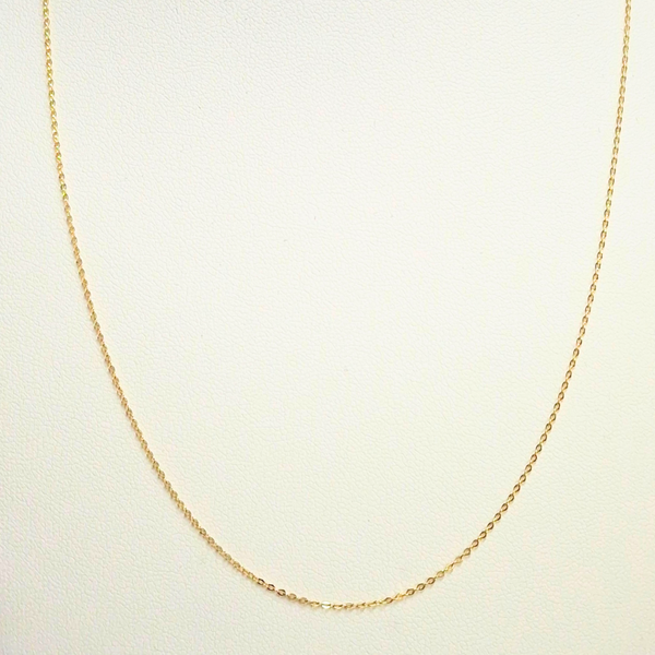 Cadena forzatina oro 18k, ajustable 45 y 40 cm