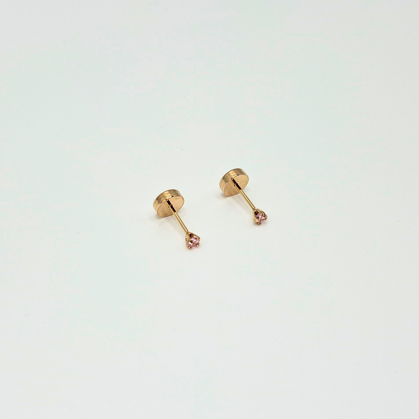 Aros abridores para bebé y niña, modelo grifa P rosa, oro 18k