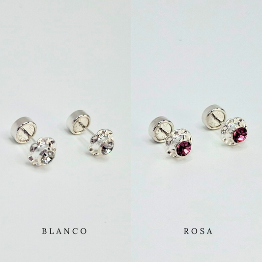 Aros abridores Flor de Circón y plata