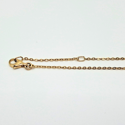 Collar modelo piedra engastada colores 18k, cadena forzatina 45 cm y 40 cm