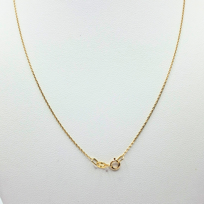 Collar modelo Flor de loto oro 18k, cadena forzatina 40 cm