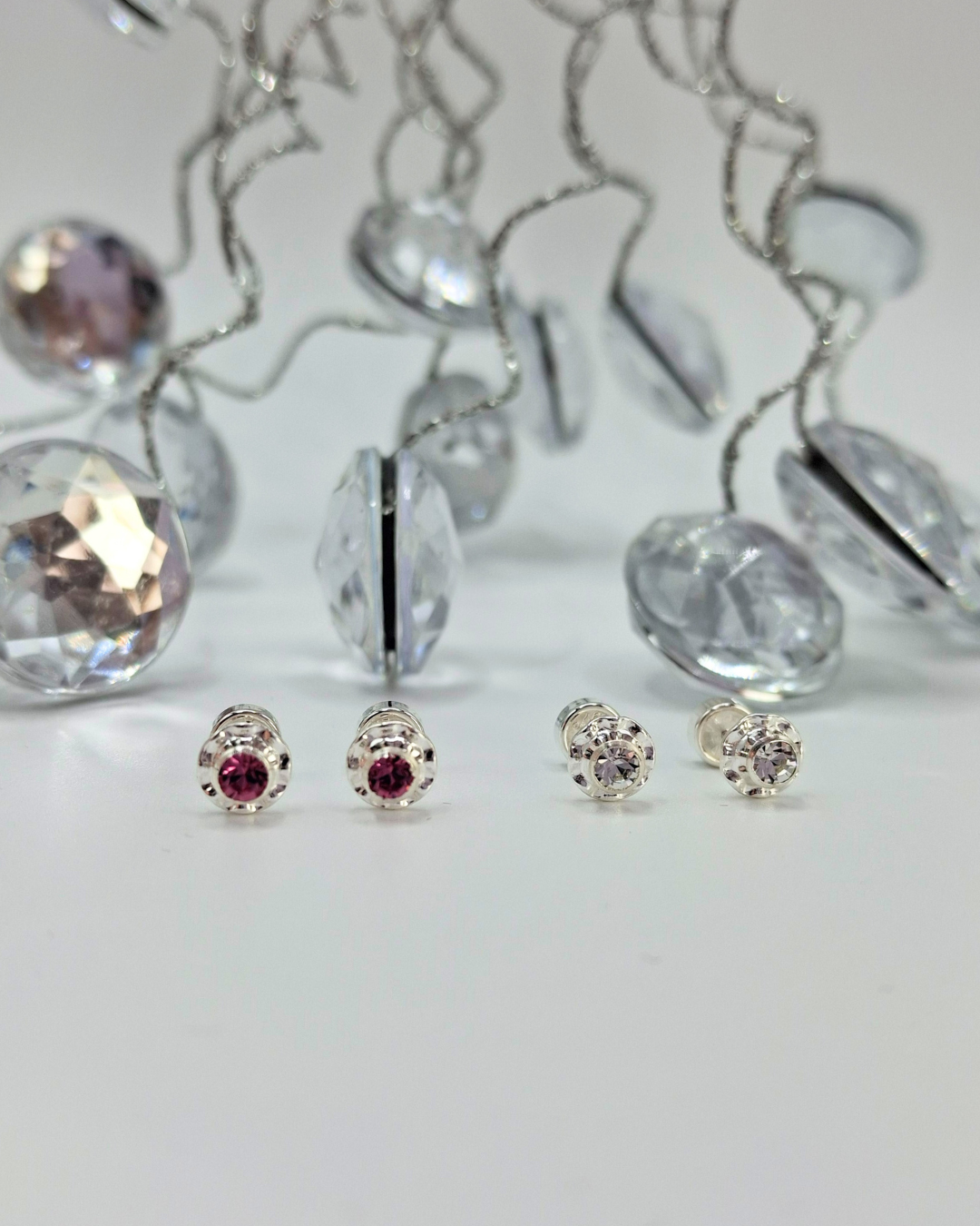 Aros abridores Flor de Circón y plata