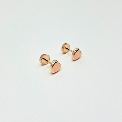 Aros abridores para bebé y niña, oro laminado 20k modelo corazón