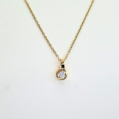 Collar punto de luz valier, oro italiano 18k.