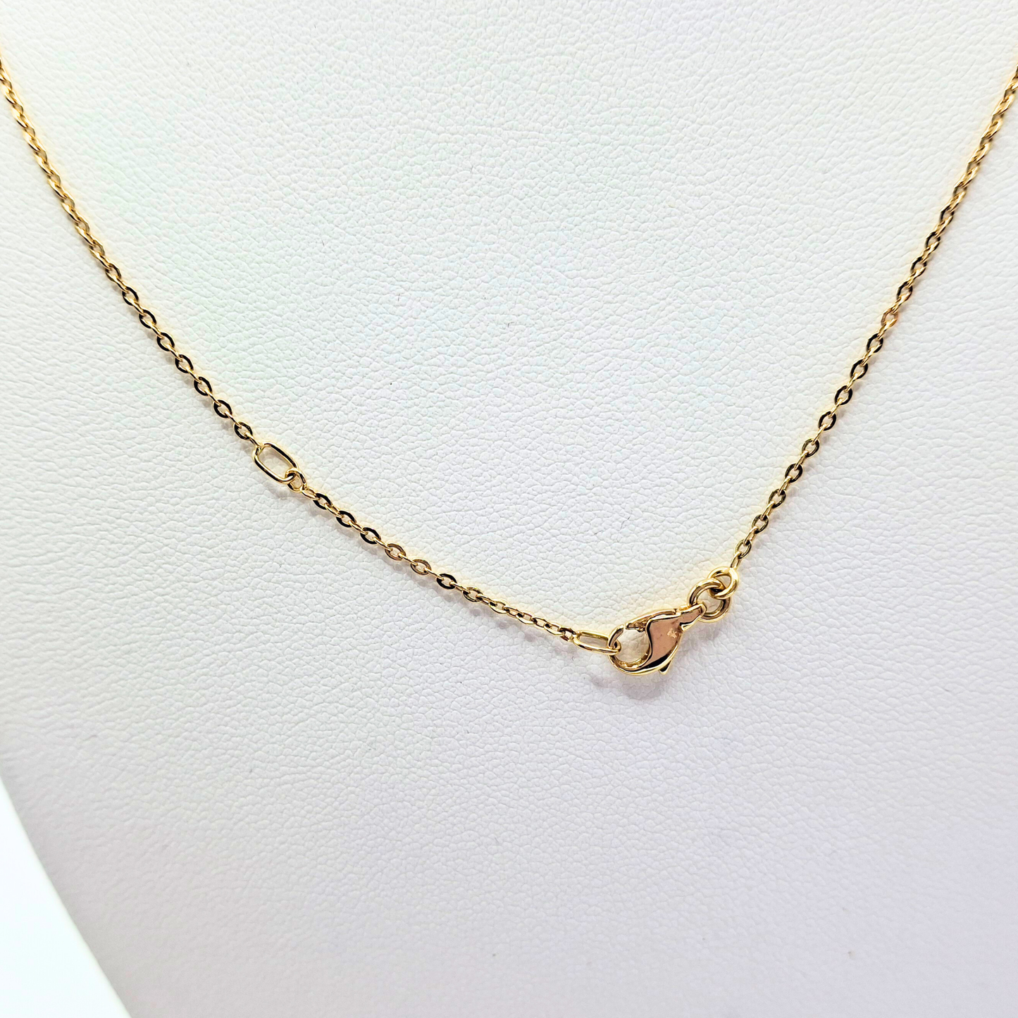 Collar modelo piedra engastada colores 18k, cadena forzatina 45 cm y 40 cm