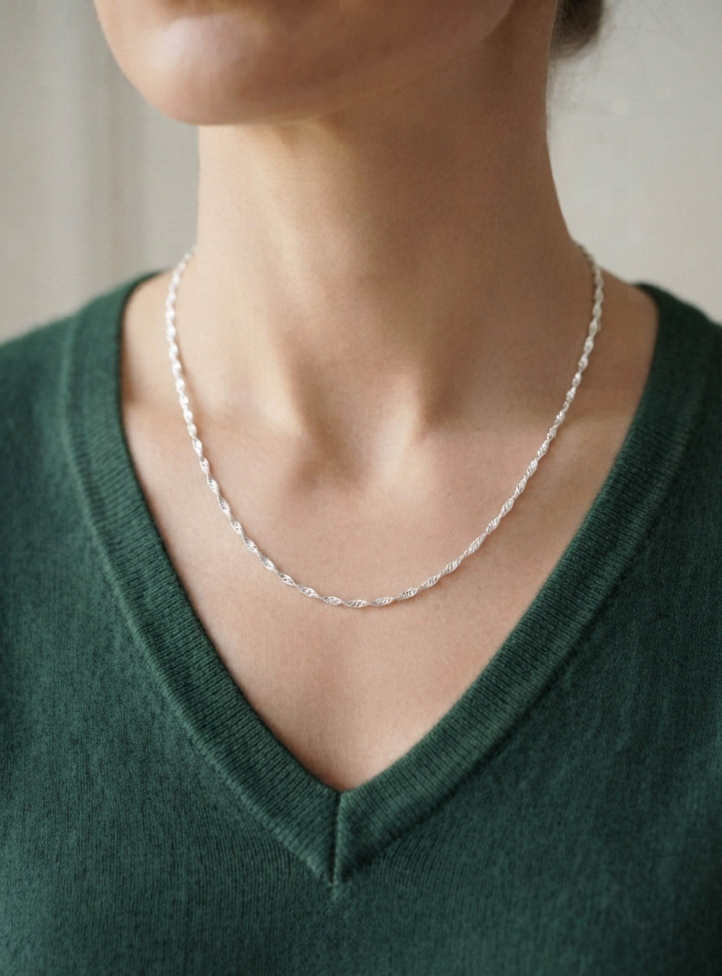 Cadena Singapur 45 cm Plata 925 Rodinada