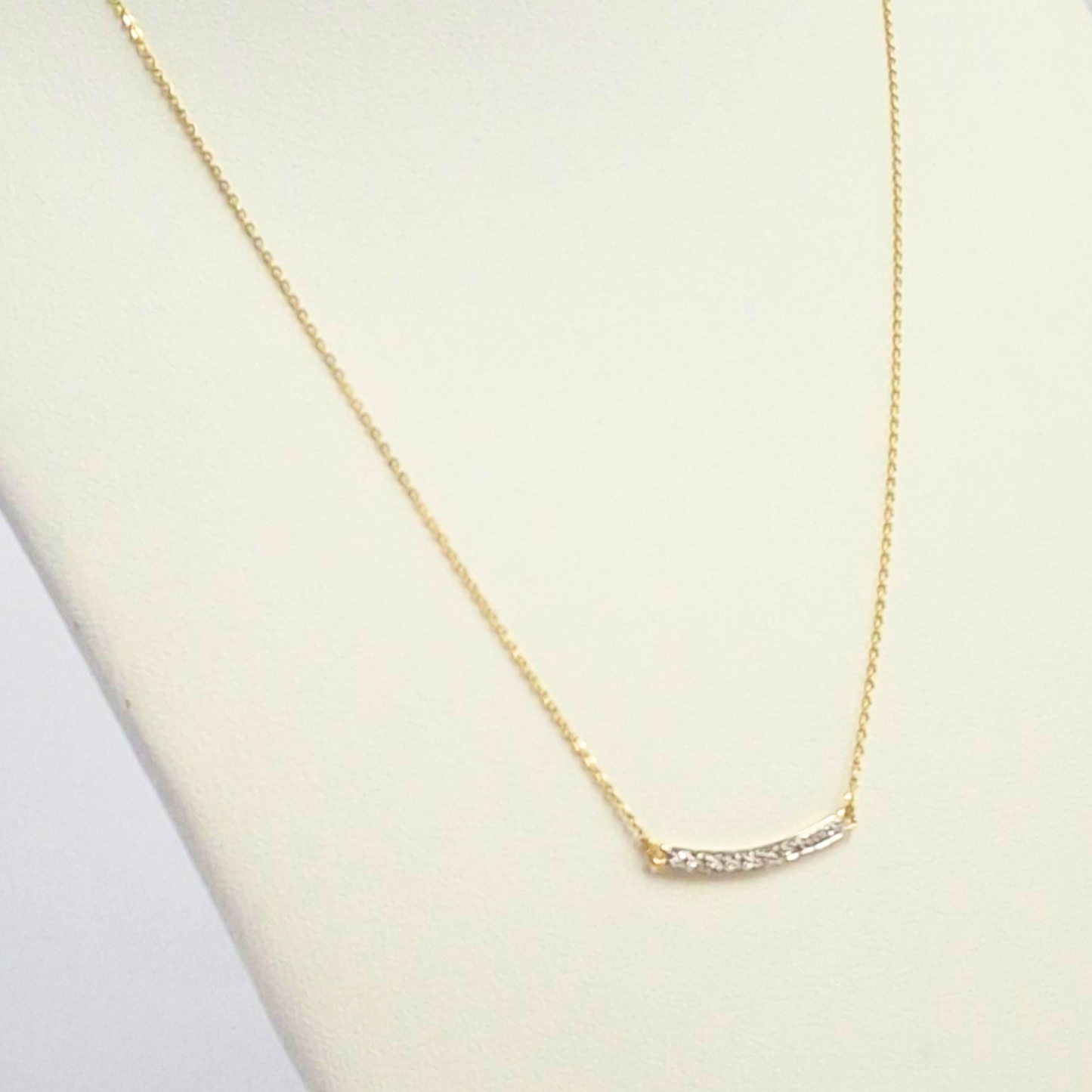 Collar oro italiano 18k, brillantes Swarovski